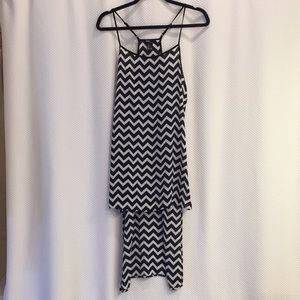 High-low chevron dress